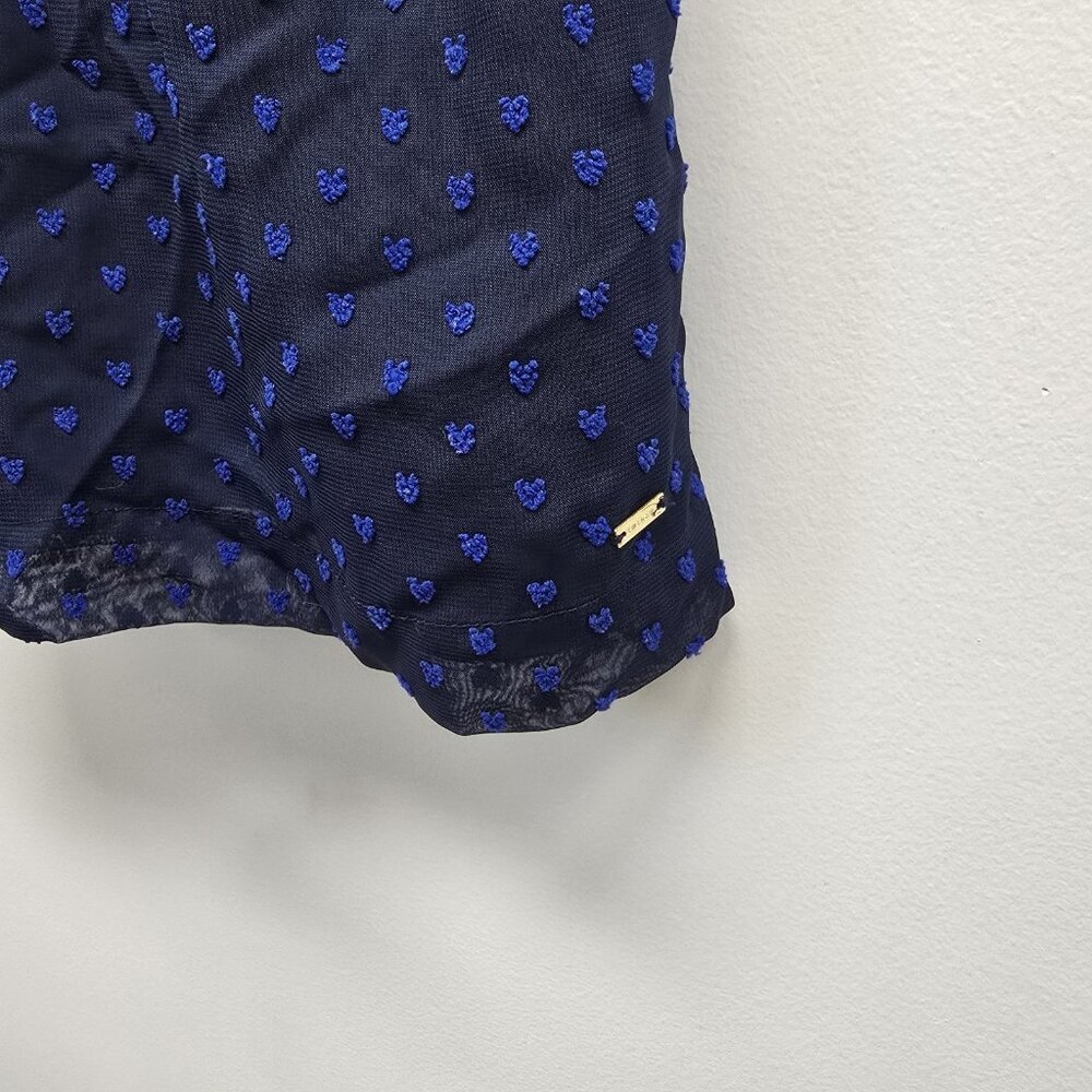 Tommy Hilfiger 3D Hearts Dress Womens XXL Lined Elastic Waist Two Tone Blue - Picture 7 of 12